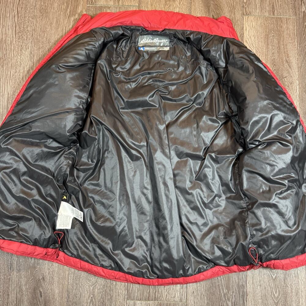 Eddie Bauer Goose Down Puffer Jacket Mens Medium Red Evertherm First Ascent - Picture 10 of 12